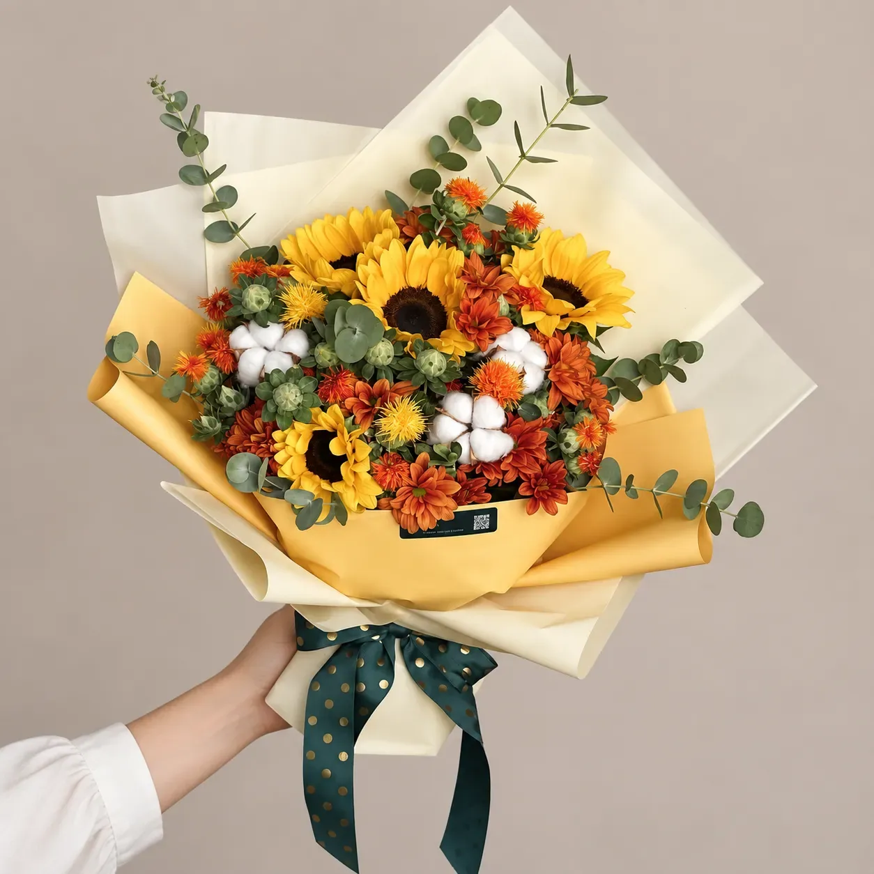 دسته گل آفتابگردون  و داوودی